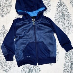Nike Kids Navy Blue Zip-Up Hoodie
